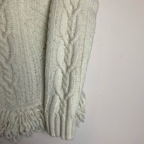 Banana Republic Italian Yarn Cable Fringe Sweater - Picture 5 of 7